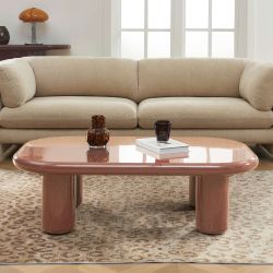 Table basse MOXY finition laquée brillante moka 120cm